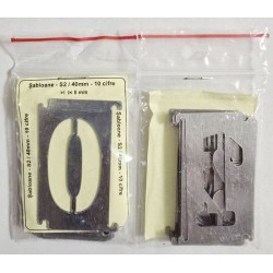 Șablon metalic S2 40 mm pentru vopsire și embosare