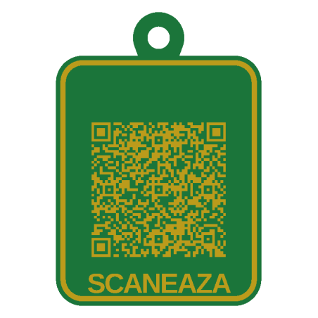Breloc QR pentru chei pierdute personalizat 3D