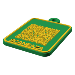Breloc QR pentru chei pierdute personalizat 3D