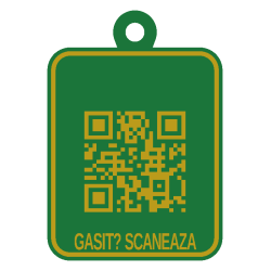 Breloc QR pentru chei pierdute personalizat 3D