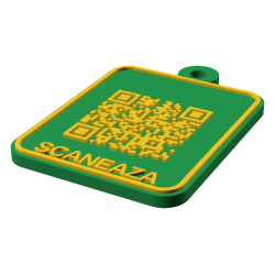 Breloc QR pentru chei pierdute personalizat 3D