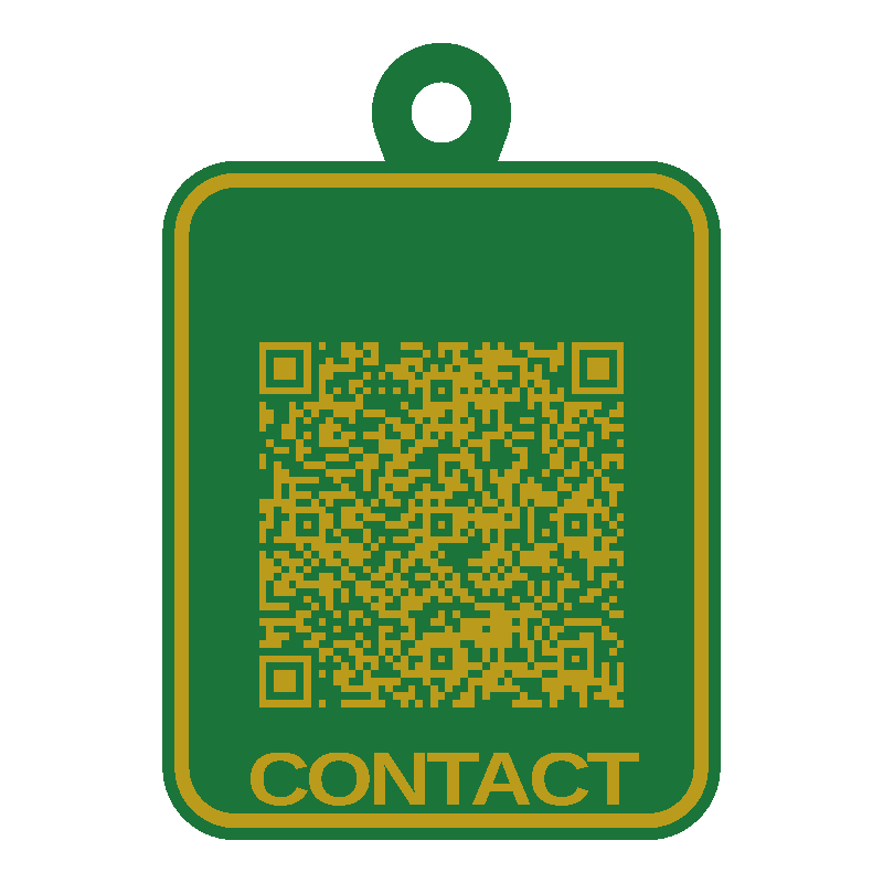 Breloc QR date de contact personalizat 3D