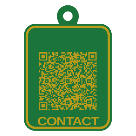 Breloc QR date de contact personalizat 3D