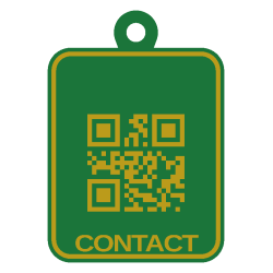 Breloc QR date de contact personalizat 3D