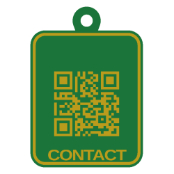 Breloc QR date de contact personalizat 3D