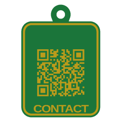 Breloc QR date de contact personalizat 3D