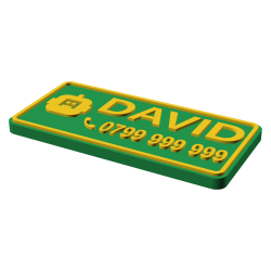 Etichetă ghiozdan personalizată 3D cu nume