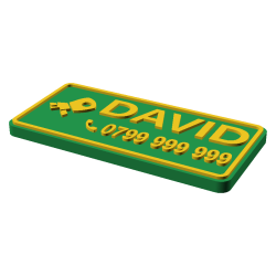 Etichetă ghiozdan personalizată 3D cu nume
