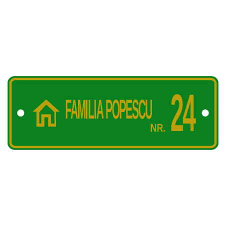Plăcuță cutie poștală personalizată 3D cu nume
