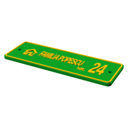 Plăcuță cutie poștală personalizată 3D cu nume
