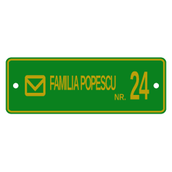 Plăcuță cutie poștală personalizată 3D cu nume