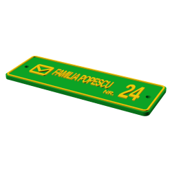 Plăcuță cutie poștală personalizată 3D cu nume