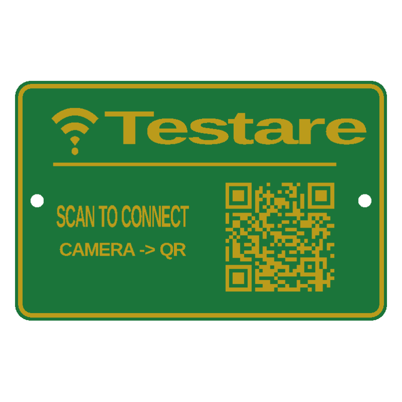 Plăcuță Wi-Fi personalizată 3D cu cod QR