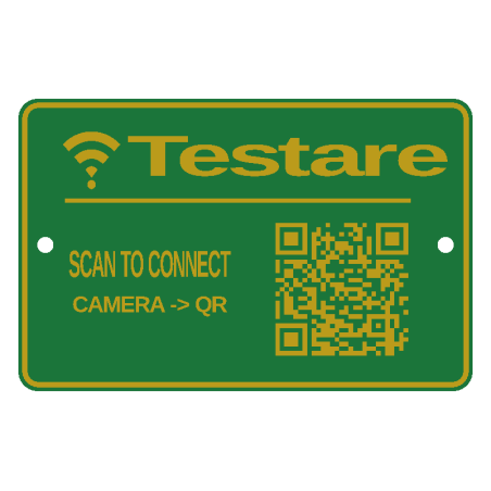 Plăcuță Wi-Fi personalizată 3D cu cod QR