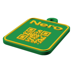 Tag QR pentru animale personalizat 3D cu nume
