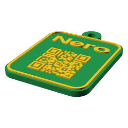 Tag QR pentru animale personalizat 3D cu nume