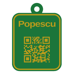 Tag QR pentru bagaje personalizat 3D în două culori