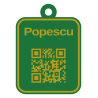 Tag QR pentru bagaje personalizat 3D în două culori