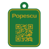Tag QR pentru bagaje personalizat 3D în două culori