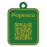 Tag QR pentru bagaje personalizat 3D în două culori